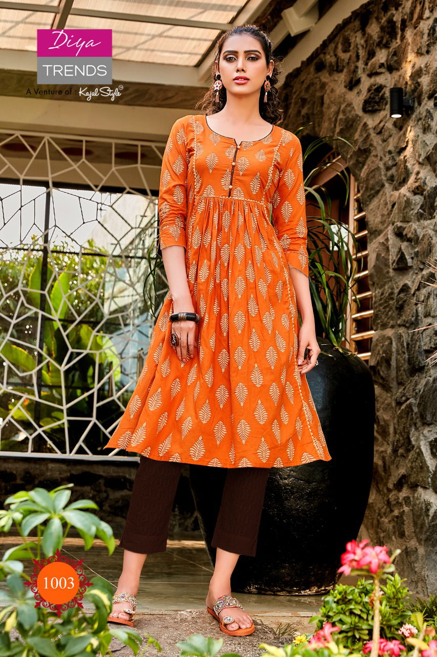 Diya Summer Beauty Latest Designer Anarkali  Kurti  collection